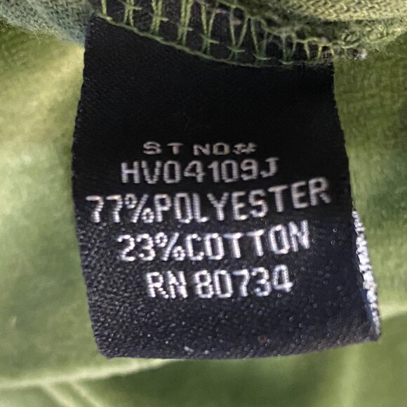 Vintage BCBG Y2K Velour Track Jacket Olive Green Zip Up Embroider Gothic Logo-S - Picture 13 of 13